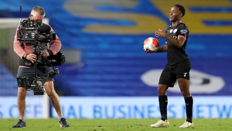 HAVING A BALL: A night to remember for the England winger!