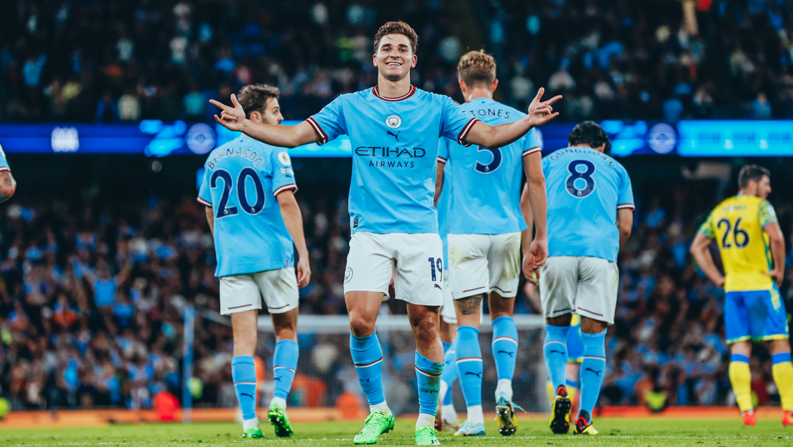 JOLLY JULIAN: All smiles!