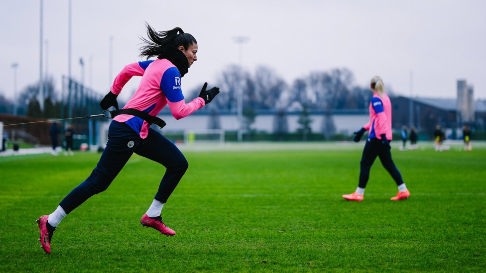 On the stretch : Leila Ouahabi gets back in the swing