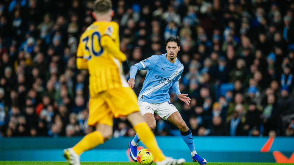 MIDDLE MARCH: Tijjani Reijnders seeks to get City on the front foot.