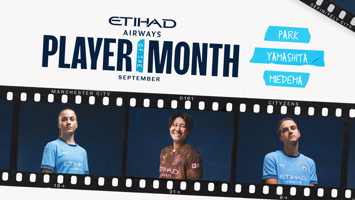 Vote na Jogadora do Mês Etihad de setembro!