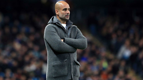 PEP: The boss looks on as we take on Fulham.