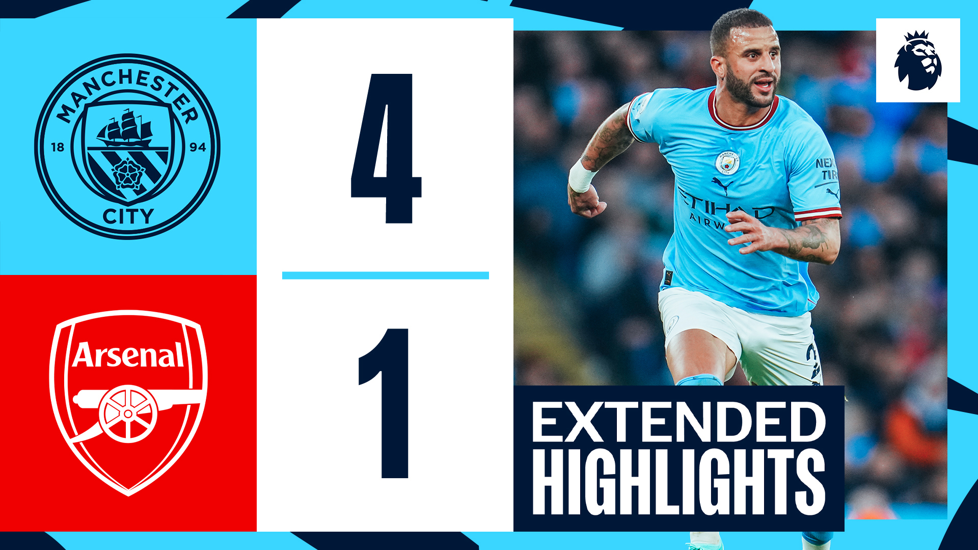 EXTENDED HIGHLIGHTS, Man City 4-1 Arsenal