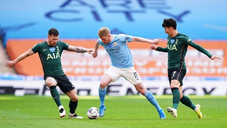 BELGIAN FORCE: De Bruyne charges forward through midfield.