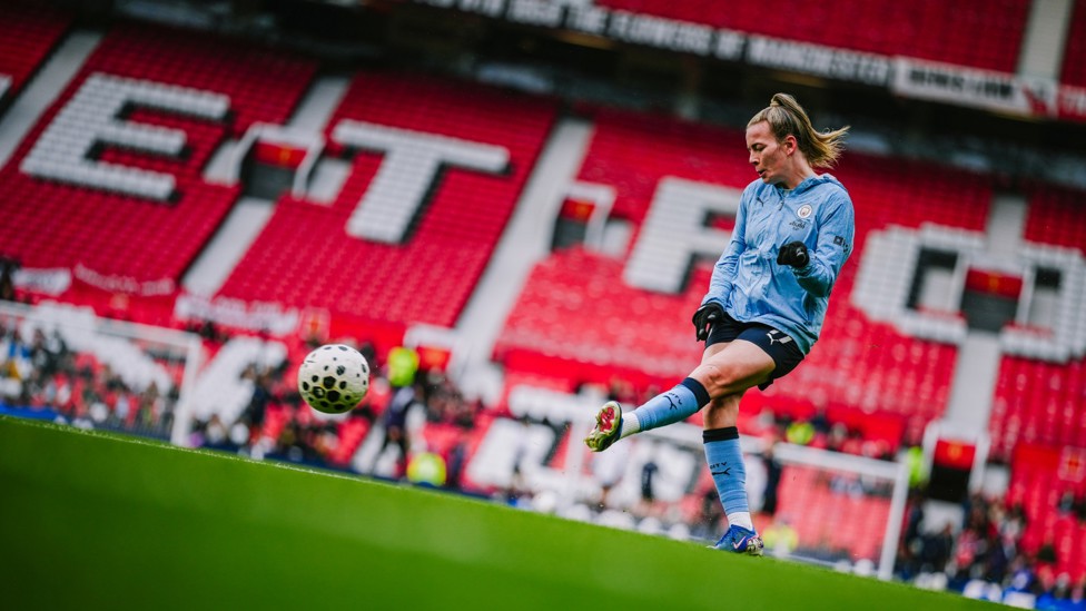 Final Touches : Lauren Hemp getting ready to go in the derby