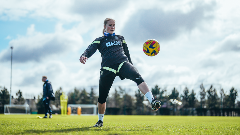 KEEPY UPPIES : Blakstad gets a touch of the ball