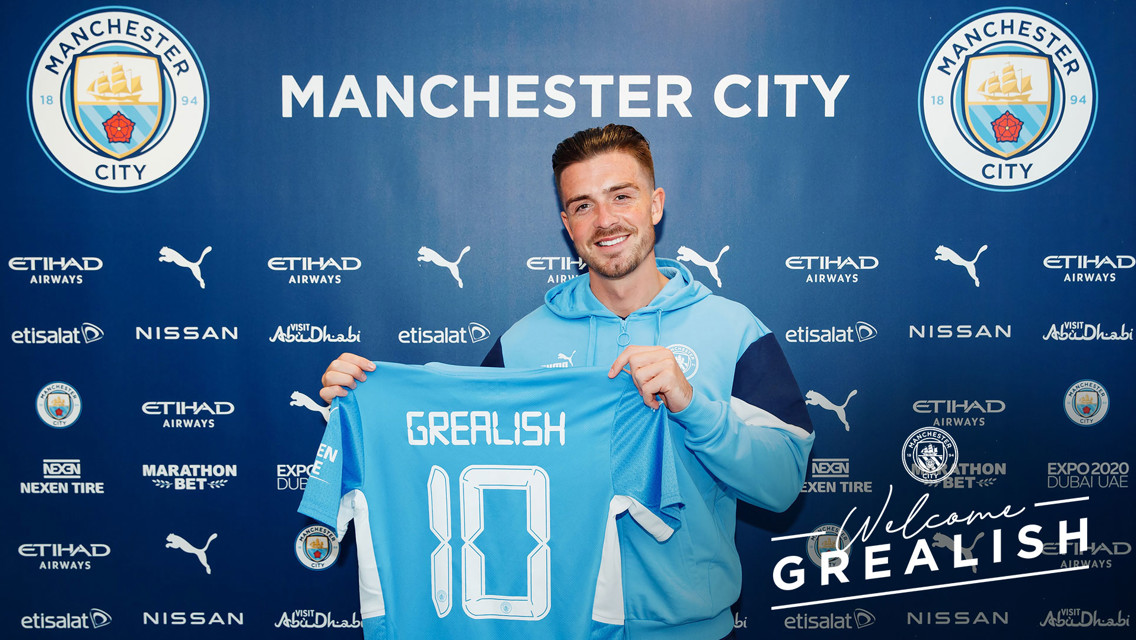 Nomor Punggung Grealish Terungkap