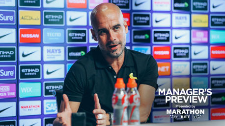 PREVIEW: Pep speaks to the media ahead of City's home game against Huddersfield.
