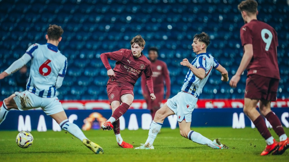GET IN: Finlay Gorman registers his opener.