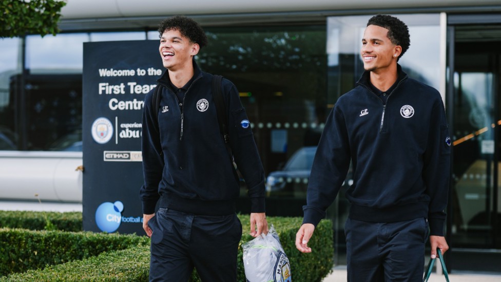 TWO'S COMPANY: Nico O'Reilly and Divine Mukasa get set for departure.