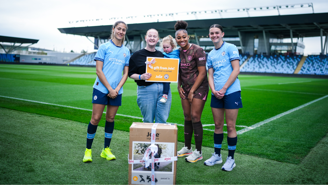 City trio surprise young fan with special gift on Joie Easter Egg hunt