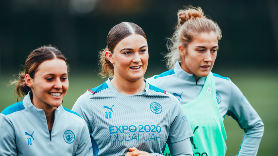 SUMMER RECRUITS : Hayley Raso, Ruby Mace and Filippa Angeldahl have all impressed so far in sky blue and will be pushing for starts