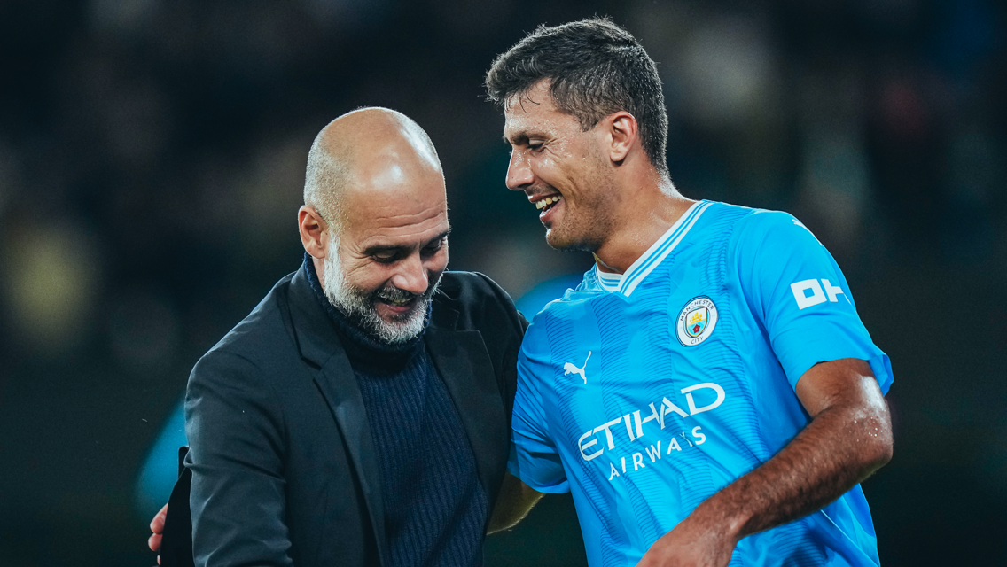 ALL SMILES: Pep and Rodrigo enjoyed that!