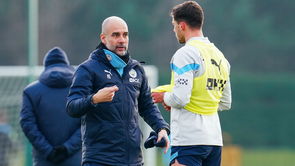 Pep and Ruben have a chat...