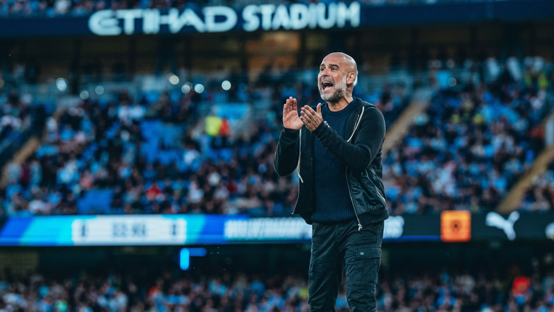 THE BOSS: On the touchline.