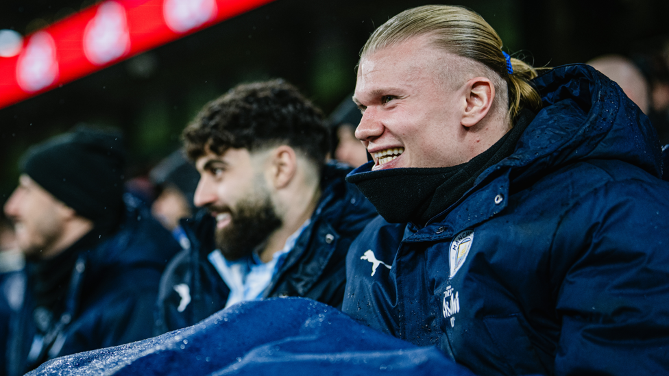 HAPPY HAALAND : Enjoyed that celebration from the bench.