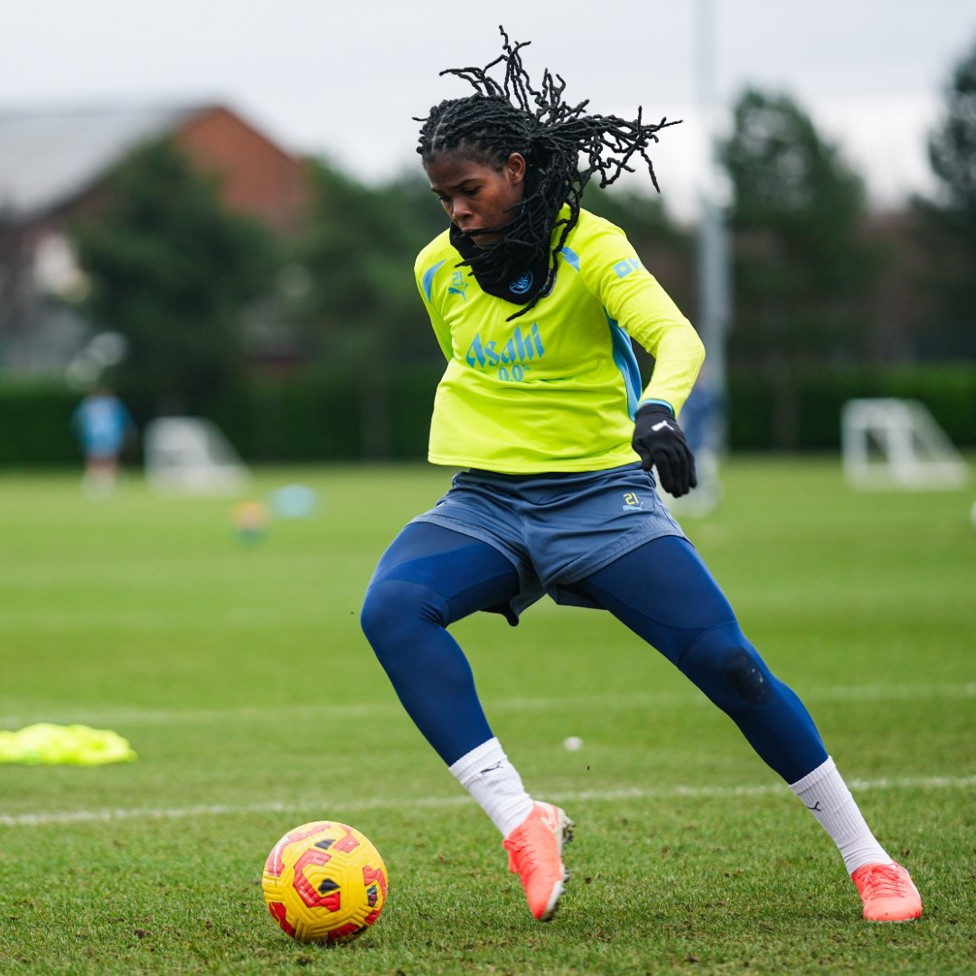 ACTION STATIONS: Khadija 'Bunny' Shaw is a study in motion.