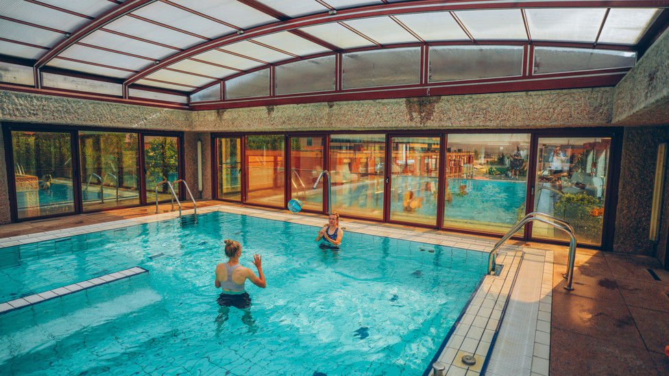 WATERWORLD: The session was a chance for Gareth Taylor's players to unwind from the rigours of Tuesday's season opener away to Real Madrid