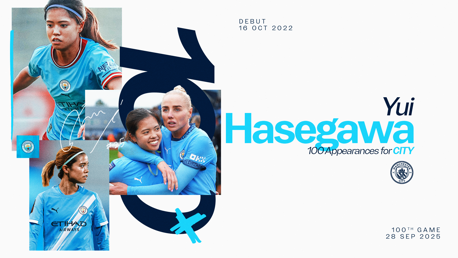 Hasegawa makes 100th City appearance