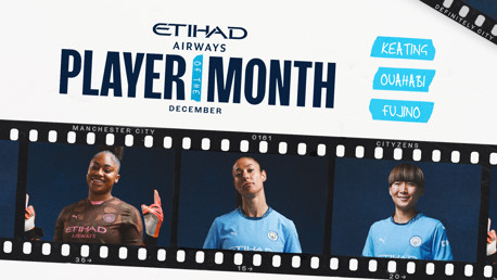 Revelada Lista de finalistas para Jogadora Feminina do Mês da Etihad em dezembro