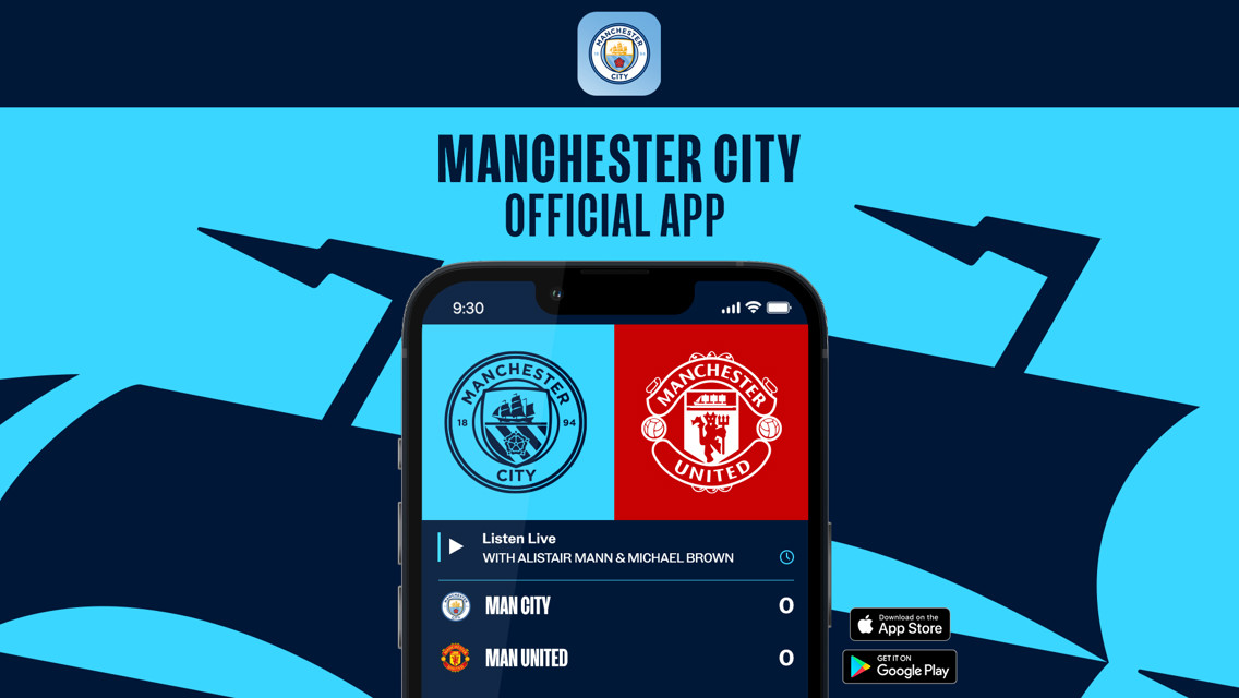 Como acompanhar City x United em nosso app oficial