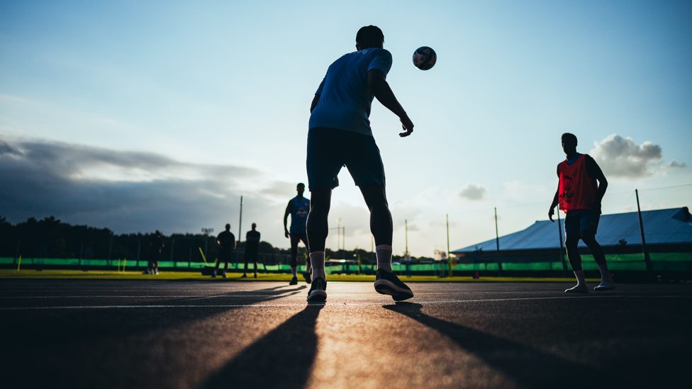 GOLDEN GLOW : City players as the sun sets