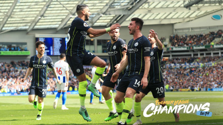 WINNING: City take the lead at Brighton.