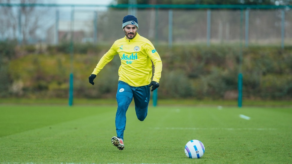 GO ON, GUNDO  : Ilkay Gundogan in full stride. 