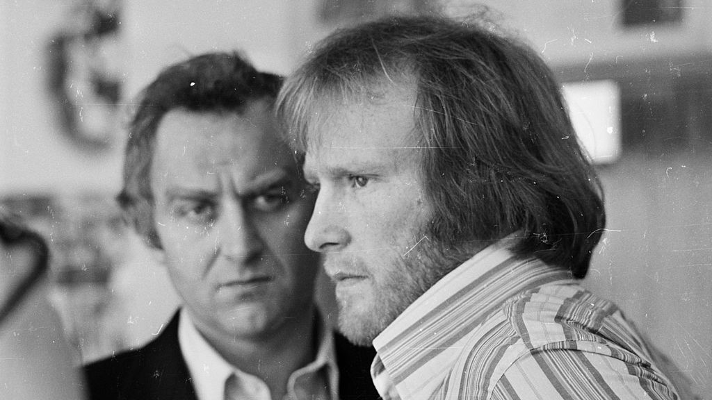 HARD HITTING : John Thaw with Dennis Waterman, his co-star in The Sweeney