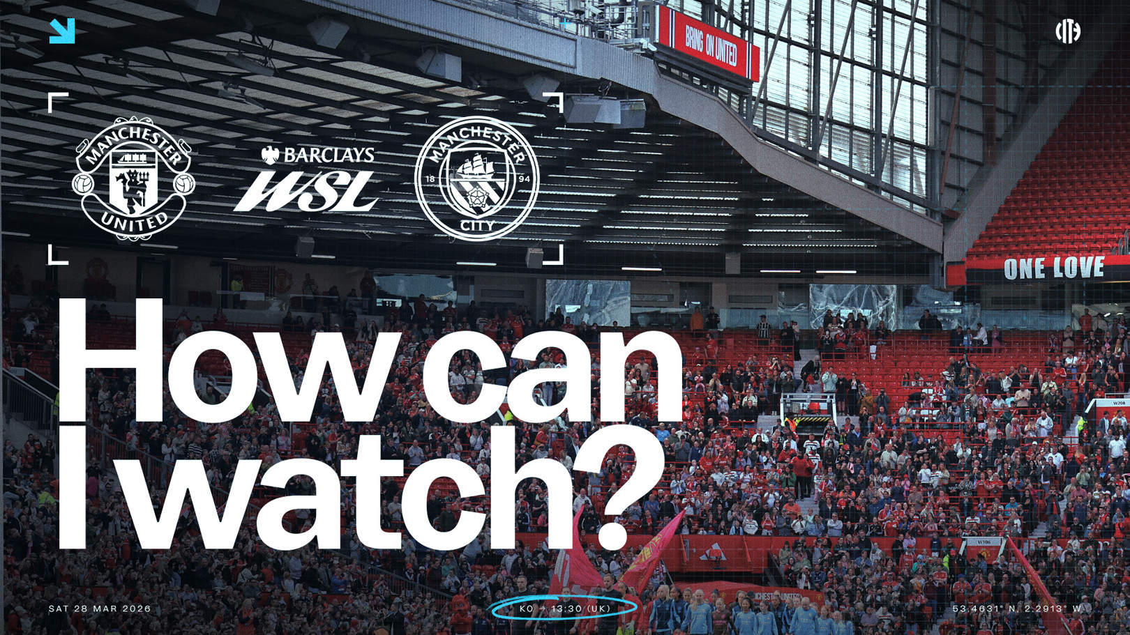 How can I watch Manchester United v City on TV?
