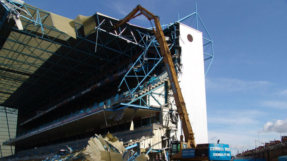 DEMOLISHED : The new Kippax being torn down.