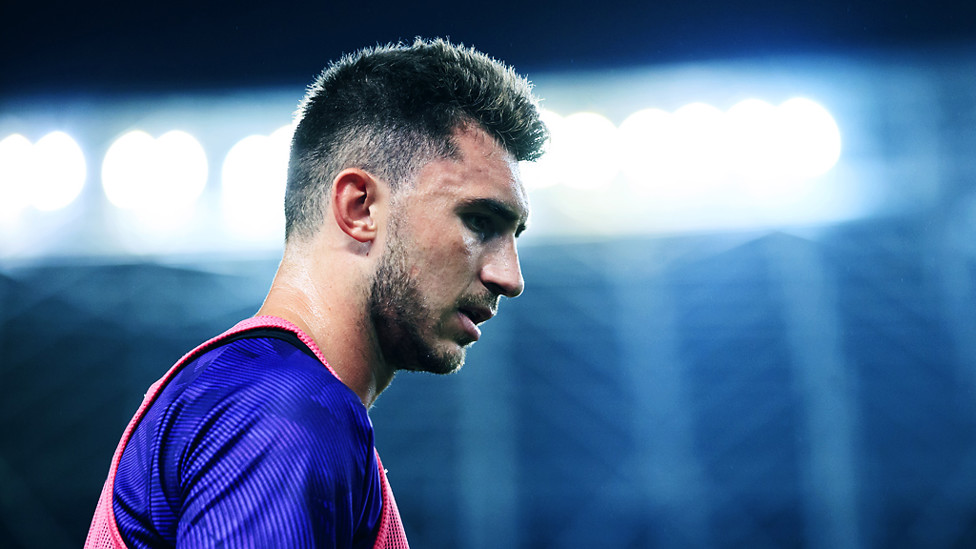 ALL LIT UP : Aymeric Laporte is the centre of attention