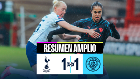 Spurs 1-1 City (4-3 penaltis): resumen amplio