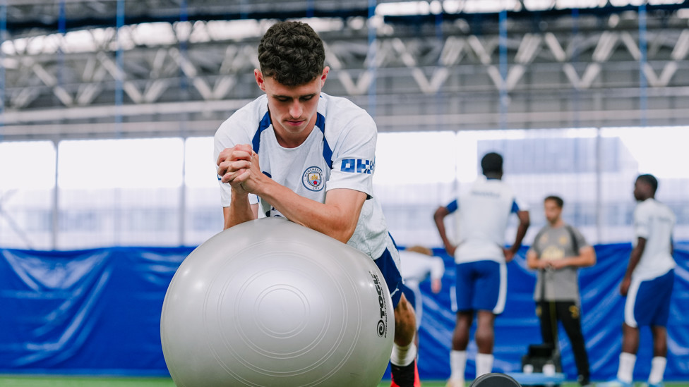 LIMBERING UP  : One of our own, Phil Foden! 