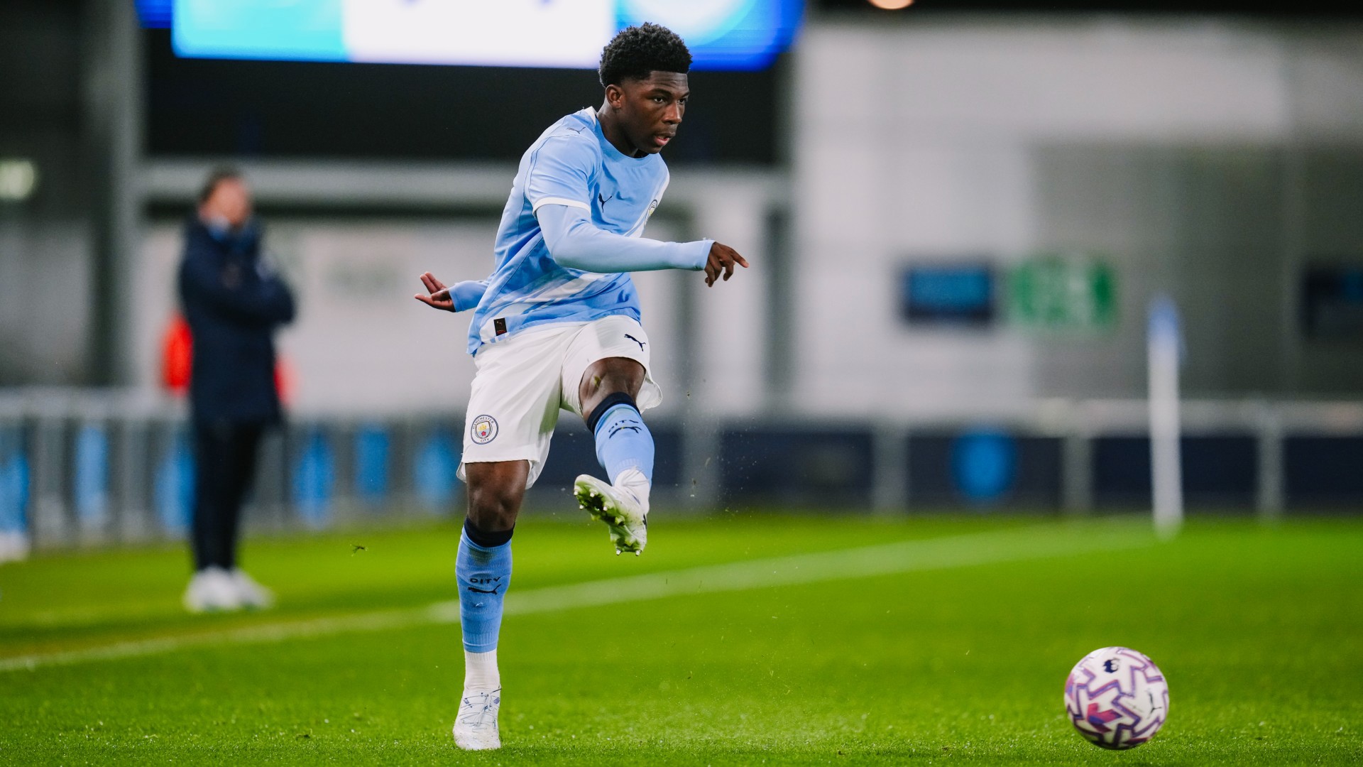 ON THE ATTACK : Ryan McAidoo looks to help City go forward.