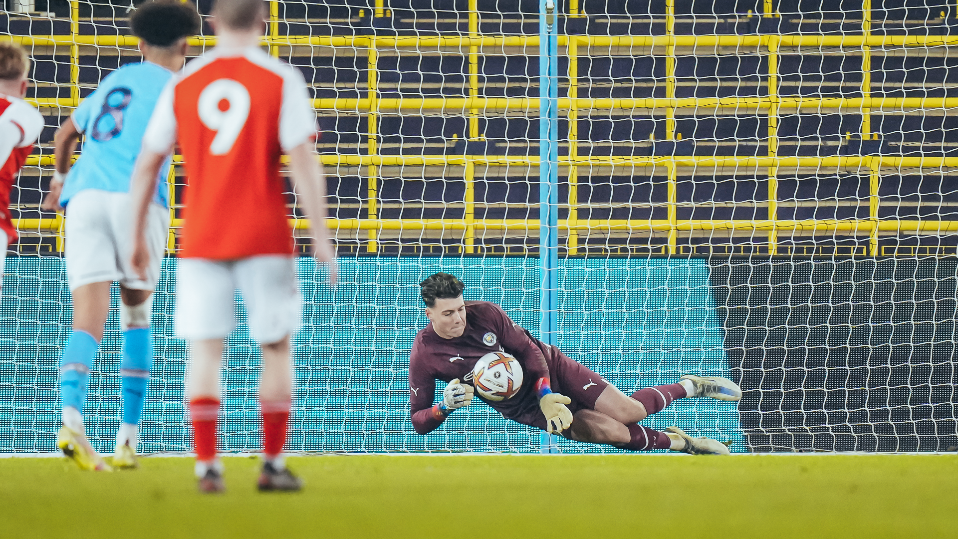 ON THE SPOT: George Murray Jones saves a Fleetwood penalty