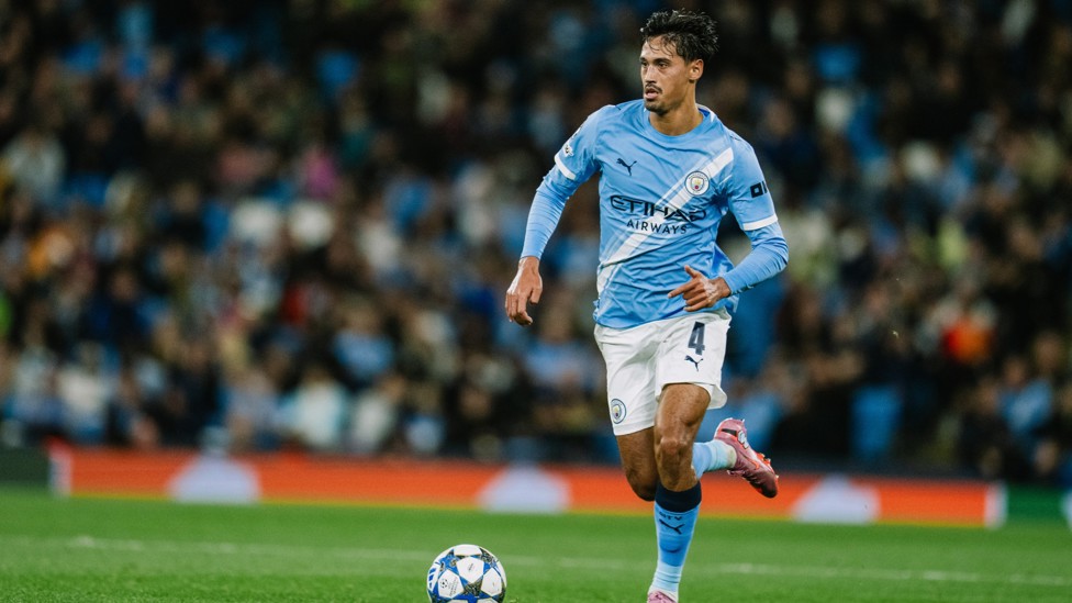 TURNING THE SCREW  : Tijjani Reijnders looks to stamp his authority. 