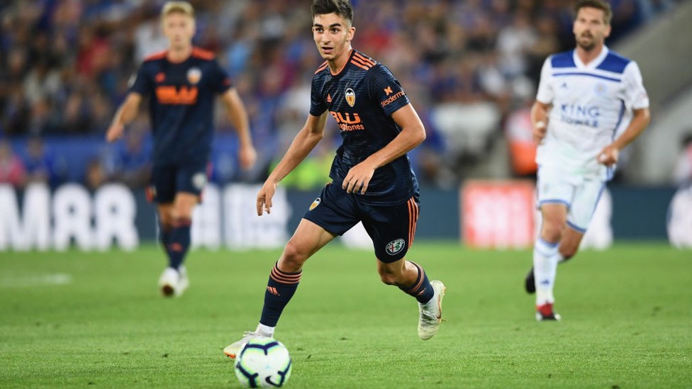 TASTE OF ENGLAND : In action against Leicester City during a 2018 pre-season friendly.