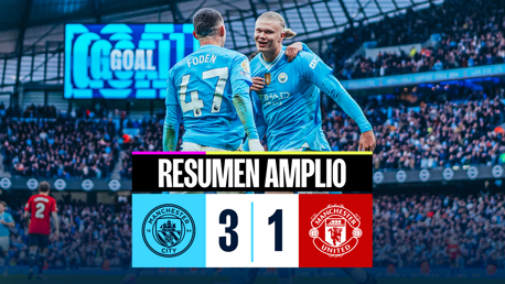 City 3-1 United: resumen amplio