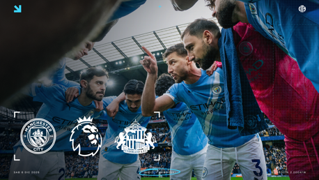 Manchester City players in a huddle promoting their match against Sunderland AFC on Saturday, December 6, 2025 at 15:00 UK time.