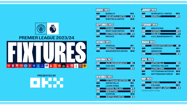 Calendário de jogos da Premier League 2023/24