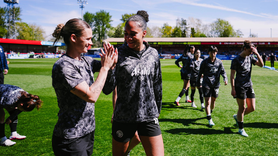 Warmed up : Kerstin Casparij and Jade Rose ready to go