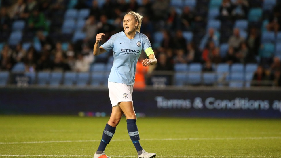 OUR CAPTAIN : Houghton's success is once again acknowledged as she was named in the 2018/19 PFA Team of the Year.