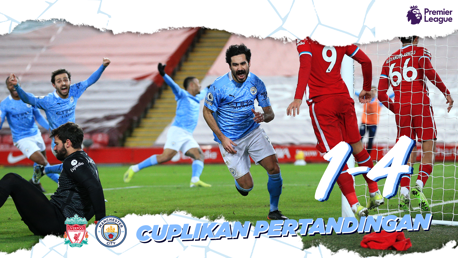 Liverpool 1-4 City: Cuplikan Singkat