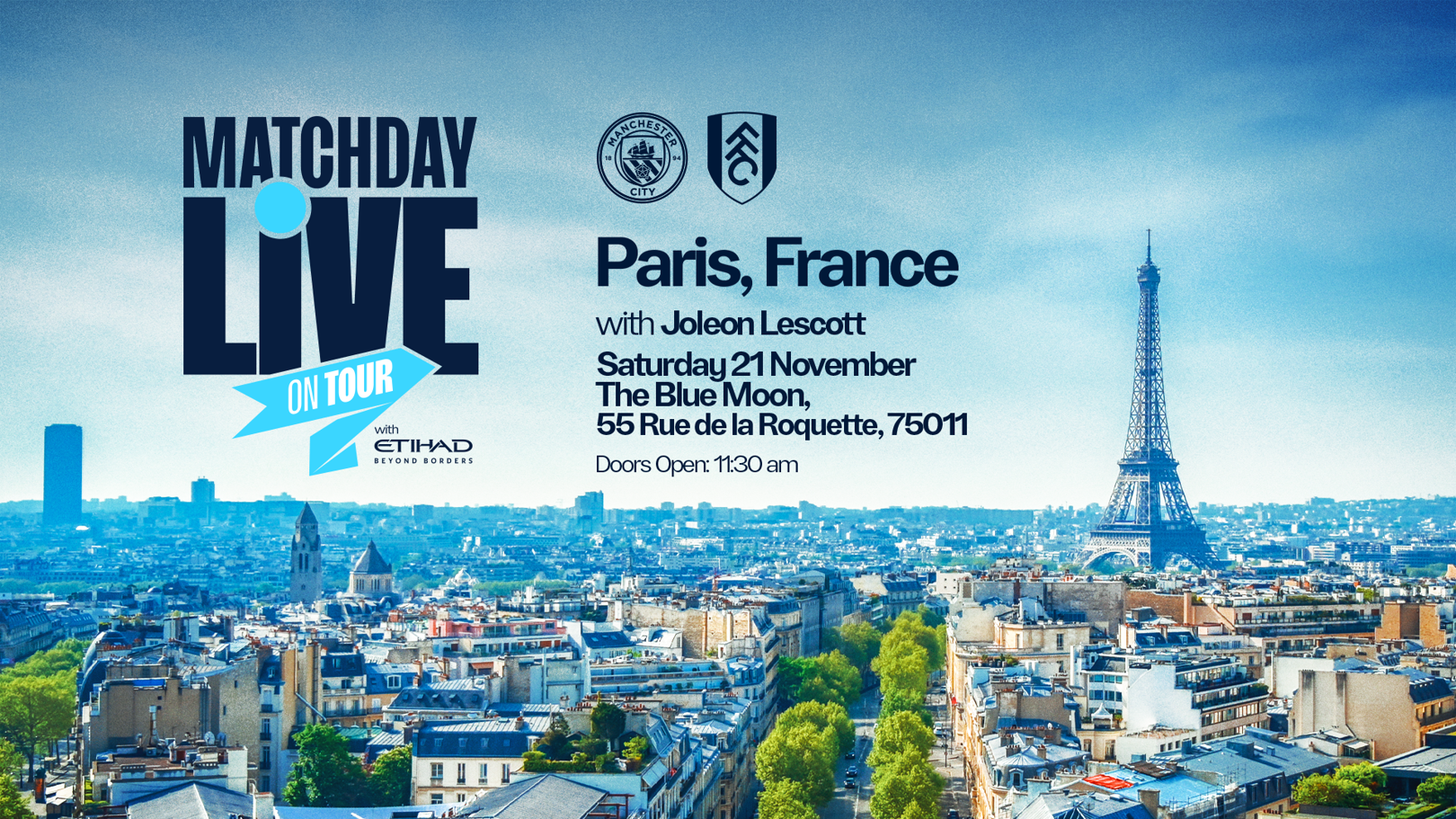Matchday Live on Tour is heading to Paris!