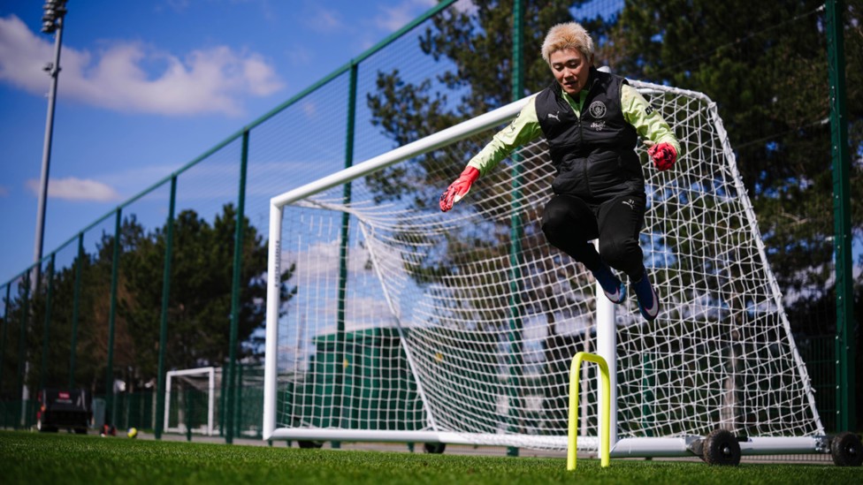 AIR WE GO: Ayaka Yamashita takes to the CFA skies.