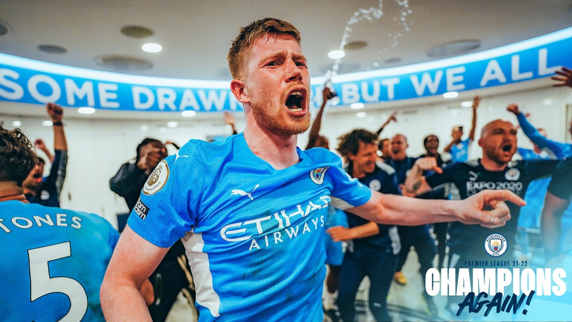 Champions: Dressing Room celebrations!