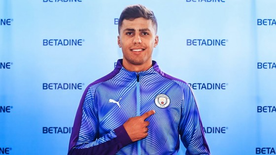 BADGE OF HONOUR: Rodri says he can't wait to get started with his City career