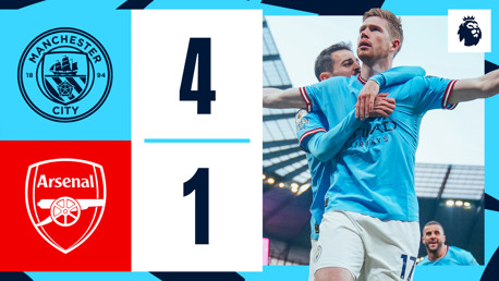 City 4-1 Arsenal: Brief highlights