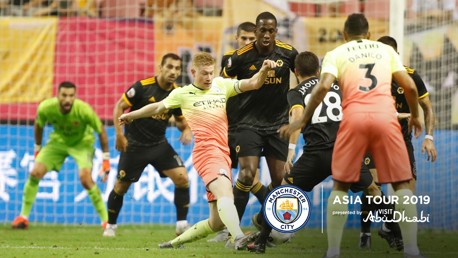 BATTLE: Kevin De Bruyne wins the ball.
